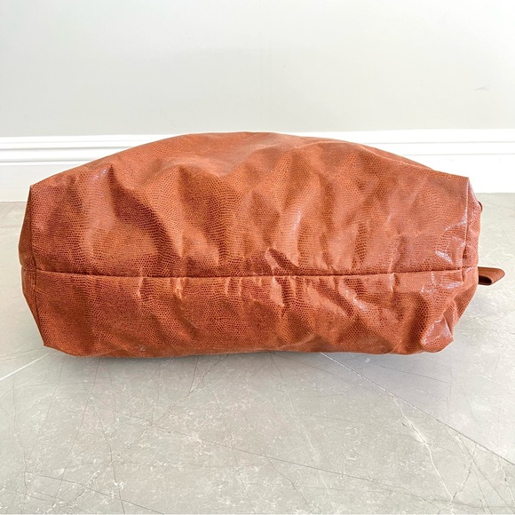 Diane Von Furstenberg Tan Faux Leather Oversize Travel Weekender Shoulder Bag - Picture 10 of 13